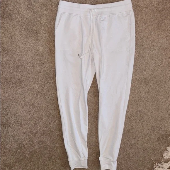 ZYIA Active White Unwind Jogger Pants, Size Small *defect - Picture 2 of 15